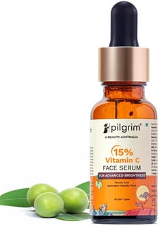 PILGRIM Pilgrim 15% Vitamin C Face Serum For Glowing Skin 20ml | Serum with Vit C, Ferulic acid, and Vit E | Reduces Dark Spots & Evens Skin Tone | Fragrance Free | For Men and Women | All Skin Types  - Image 1