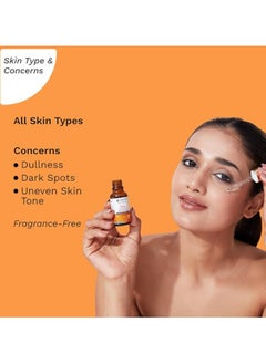 PILGRIM Pilgrim 15% Vitamin C Face Serum For Glowing Skin 20ml | Serum with Vit C, Ferulic acid, and Vit E | Reduces Dark Spots & Evens Skin Tone | Fragrance Free | For Men and Women | All Skin Types  - Image 5