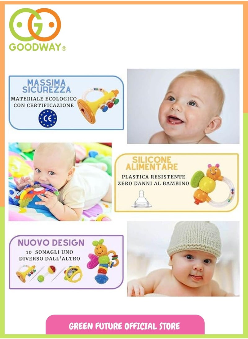 Goodway - Baby Rattle Toys 10 Pcs for 0+ Months - Image 1