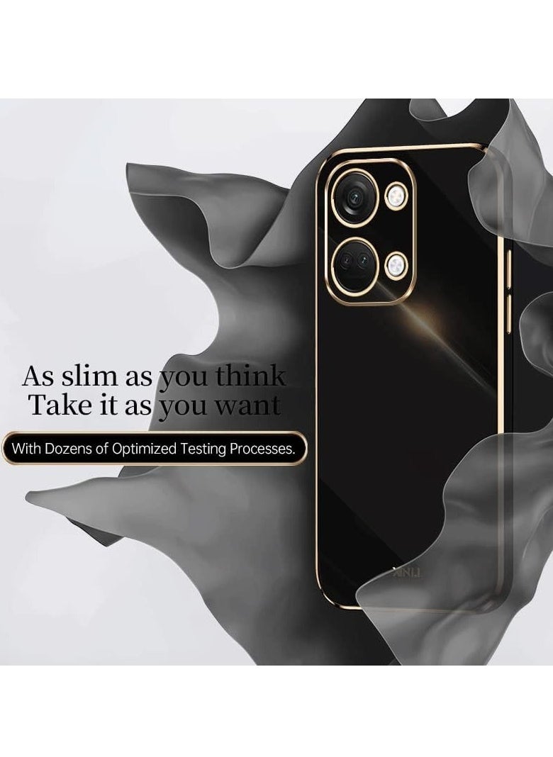 Aookay [1+2] Case for Oneplus Nord 3 5G, with Tempered Glass Screen Protector (2 Pcs), Soft Shockproof Ultra Slim Plated Phone Cover with 360 Degree Ring Holder Kickstand (Black)  - Image 3