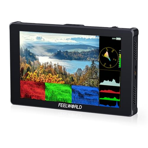FEELWORLD F7 Plus 7 Inch 1200nit DSLR Camera Field Monitor High Brightness Touch Screen 3D Lut HDR Waveform F970 External Power Install Kit 1920x1200 4K 60Hz HDMI Input and Output - Image 1