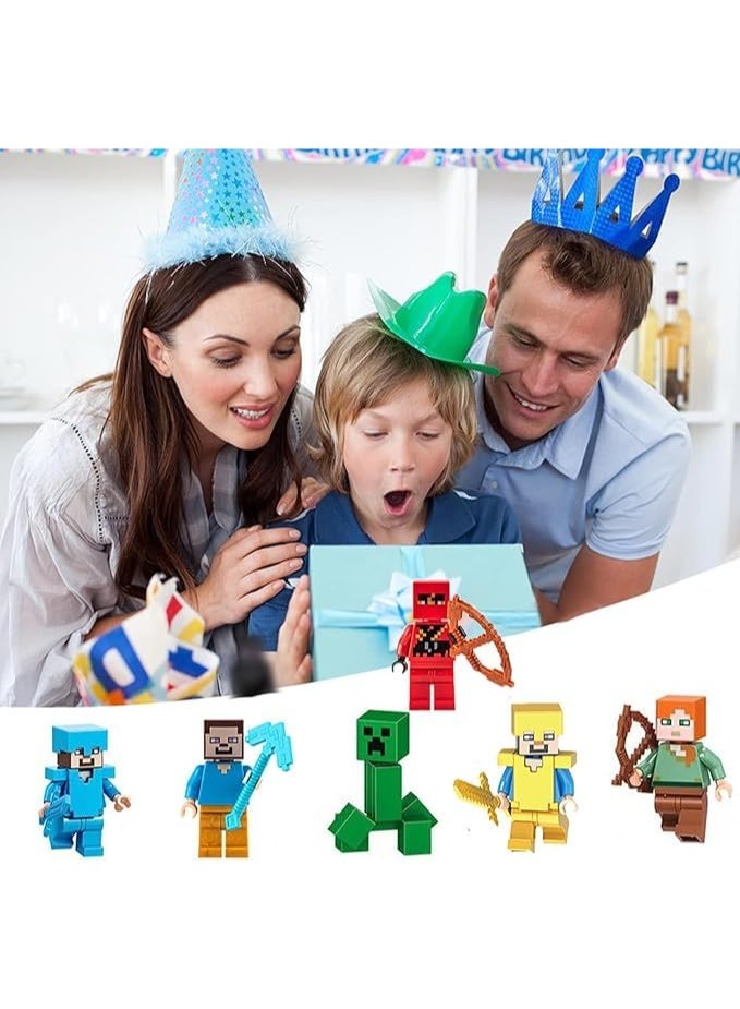 Bukela 16-Pack Minifigure Building Set - Pixel Game Figure Toys - Educational Building Toys for Everyone. - Image 5