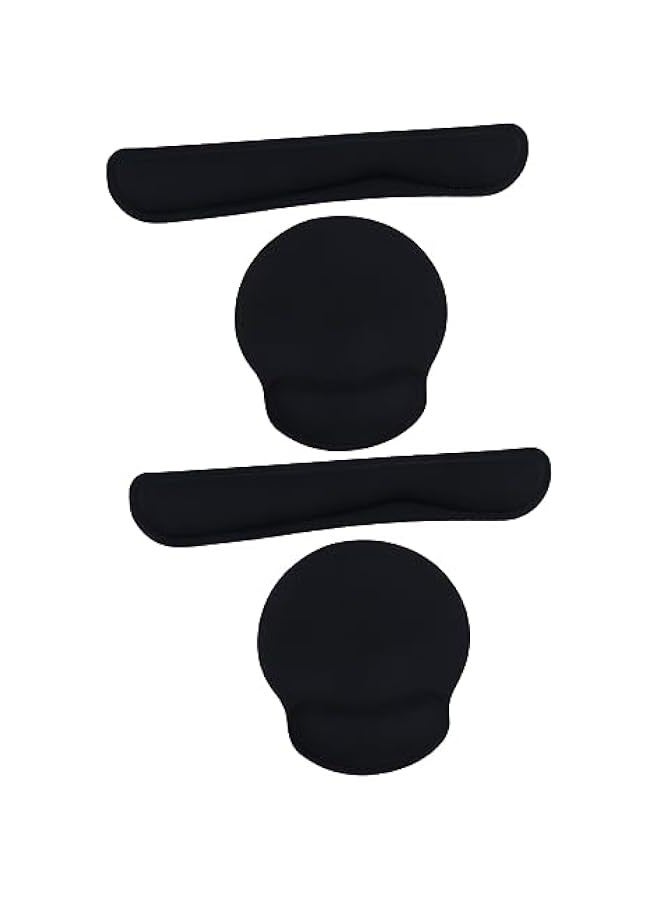 2 Sets 2pcs Mousepad with Rest Wrist Support Pad with Wrist Support Ergonomic Pad Gel Wrist Rest Gel Mouse Pad Wrist Mouse Pad Mouse Waist Pad Mouse Wrist Rest Keyboard Work Pads - Image 1