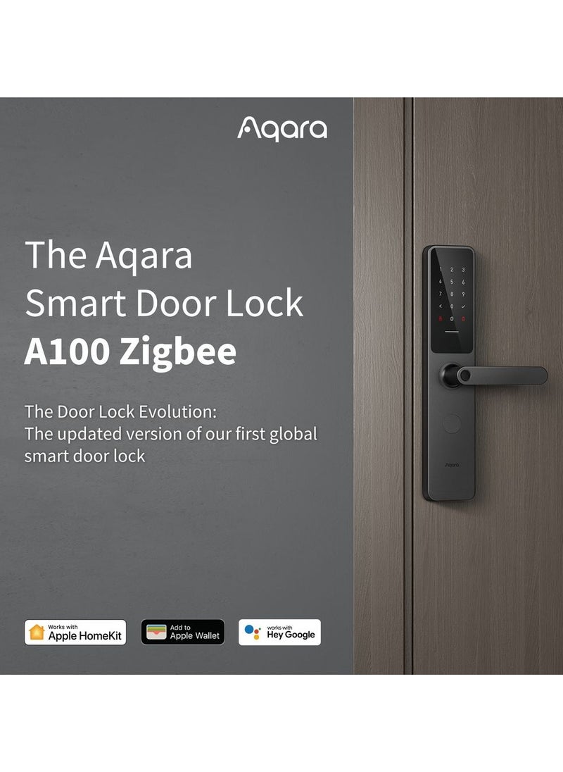 Aqara - Zigbee Smart Lock A100 with Apple HomeKey Homekit Global Version Black - Image 1