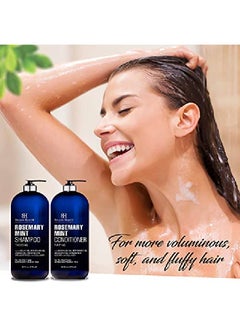 Botanic Hearth Rosemary Mint Shampoo And Conditioner Set Thickening Formula Promotes Hair Growth And Scalp Health Sulfate Free & Paraben Free For Men & Women 16 Fl Oz Each  - Image 3