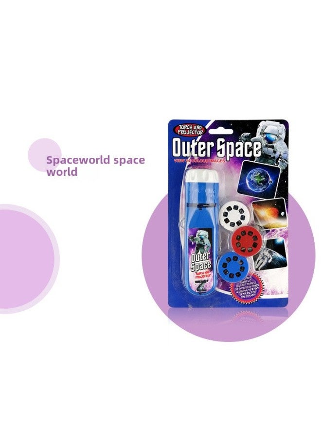 Hot Children's Projection Flashlight Baby Story Projector Slide Puzzle Early Education Toys-Color:Space Projection Flashlight  - Image 5
