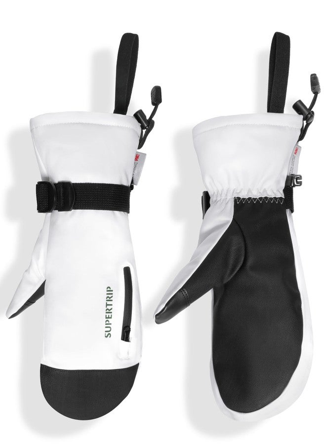 Supertrip Ski Mittens Men Women, Waterproof Snowboard Mittens Gloves Touch-Screen Anti-Slip Snow Mitts 3M Thinsulate, Warm Insulated in Cold Weather Winter - Image 1