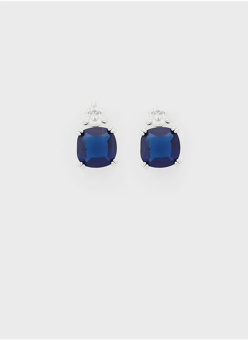 BUCKLEY LONDON Cushion Double Drop Earrings