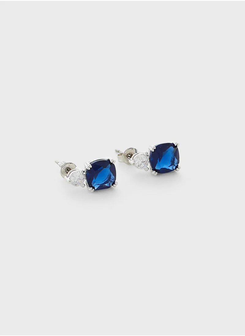 BUCKLEY LONDON Cushion Double Drop Earrings