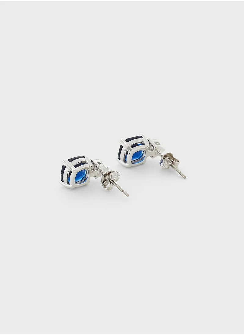 BUCKLEY LONDON Cushion Double Drop Earrings