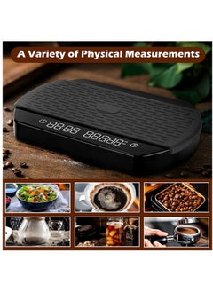 Bincoo Digital Coffee Scale with Timer LED Hidden Screen USB Rechargeable Digital Kitchen Scales 3kg/0.1g High Precision Food Scale Electronic Cooking Scale for Coffee Home Office Kitchen Baking  - Image 2