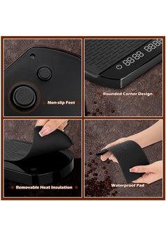 Bincoo Digital Coffee Scale with Timer LED Hidden Screen USB Rechargeable Digital Kitchen Scales 3kg/0.1g High Precision Food Scale Electronic Cooking Scale for Coffee Home Office Kitchen Baking  - Image 5