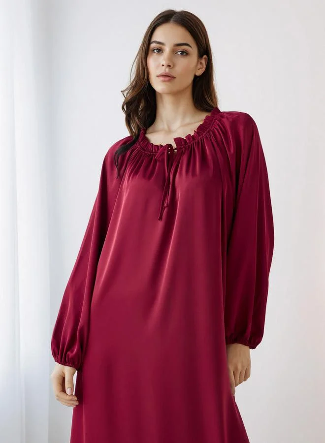 Splash FAV Shift Midi Dress with Tie-Ups