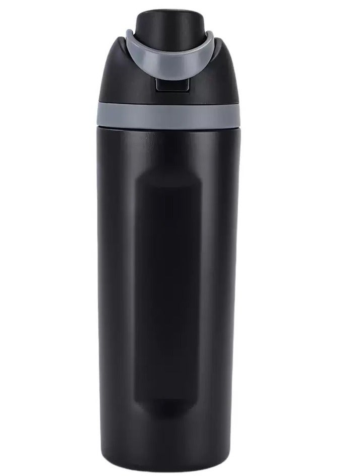 روییيس زجاجة مياه معزولة من الفولاذ المقاوم للصدأ مع ماصّة للرياضة والسفر، زجاجة مياه رياضية خالية من مادة BPA، 19 أونصة