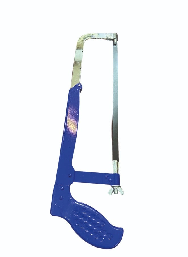 MQ Professional Iron Saw, Blue - Strong and durable for high-precision metal cutting in heavy jobs & 5-piece double-sided saw blade set – hardened steel, consistent and precise performance for workshop and home us Bundle - Image 2