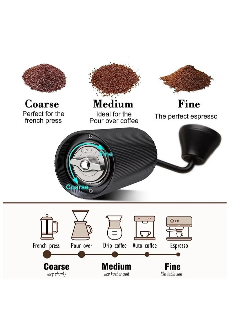ELFSA High Quality Portable Manual Coffee Grinder Black - Image 3