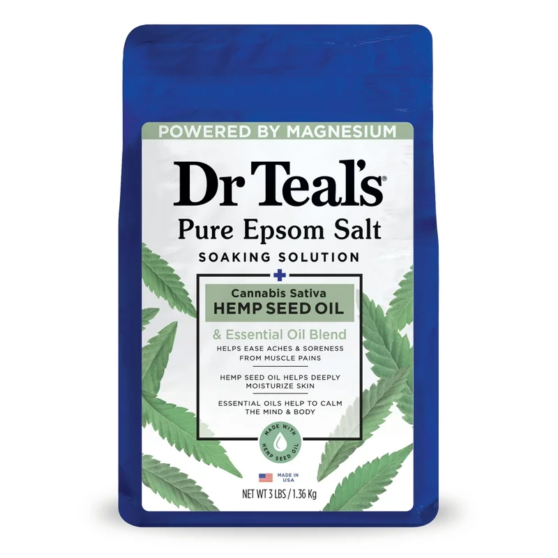 دكتور تيل Dr Teal’s Epsom Bath Salt - Cannabis Sativa Hemp Seed Oil 1.36 Kg