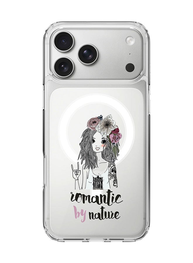 Stylizedd Classic Clear MagSafe Case for iPhone 17 Pro Max , Hybrid Soft Case Flexible Edges Anti Drop TPU PC Gel Thin Transparent Cover [ Designed for iPhone 17 Pro Max ] - Romantic by Nature