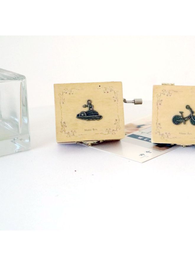 Vintage Small Patch Music Box Metal Wooden Hand Music Box Cute Gift Student Gift Wholesale-Color:Rabbit  - Image 3