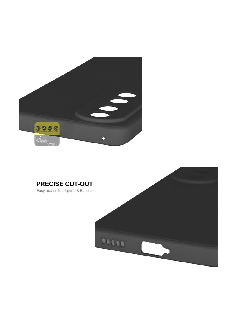 Wtech Liquid Silicone Ultra Thin TPU Phone Case Cover For Honor 90 5G 2023 Black - Image 3