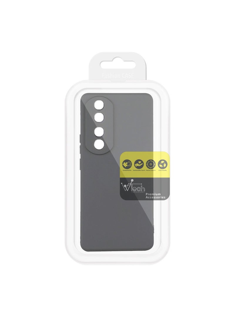 Wtech Liquid Silicone Ultra Thin TPU Phone Case Cover For Honor 90 5G 2023 Black - Image 2