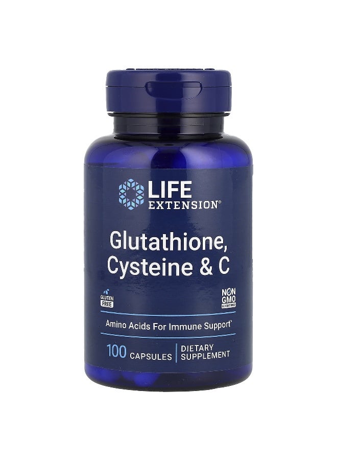 LifeExtension Life Extension, Glutathione, Cysteine & C, 100 Capsules 
