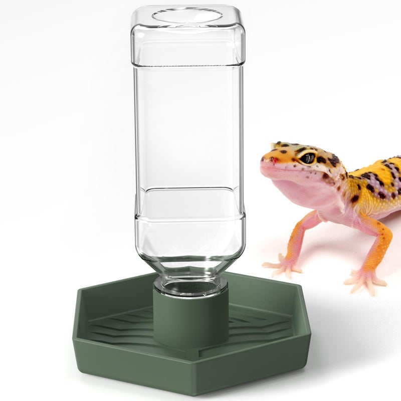Reptile Water Dispenser-Bearded Dragon Water Bowl - Small Water Dish for Tortoise - Bowls for Reptiles & Amphibians (S) - Image 1