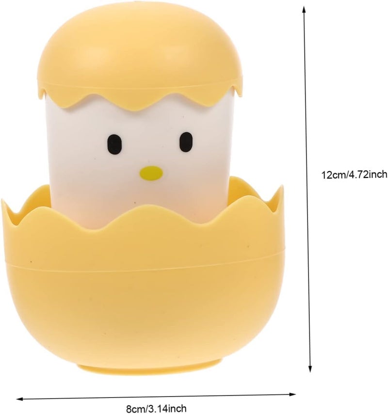 Ramkuwar with device of R Ramkuwar Eggshell Cleaning Brush Cute Cartoon Kitchen Scrubber with Detachable Handle Fiber Ball Multipurpose Dish, Pot Cleaning Tool (Yellow) - Image 2