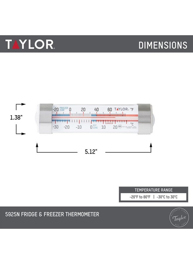 Taylor Large Dial Kitchen Refrigerator/Freezer Kitchen Thermometer with Suction Cups, Refrigerator/Fridge Thermometer - 2 Pack - Image 5