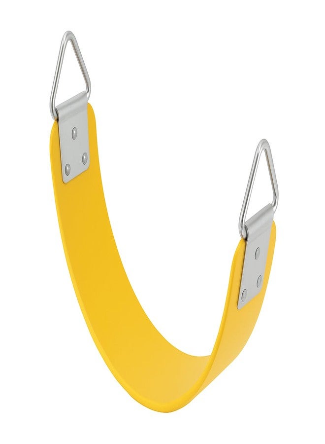 REZNOR مقعد أرجوحة مرن من EVA عالي التحمل مع حلقة مثلث معدنية للأطفال والبالغين | حد وزن 330 رطل، أصفر - Image 1