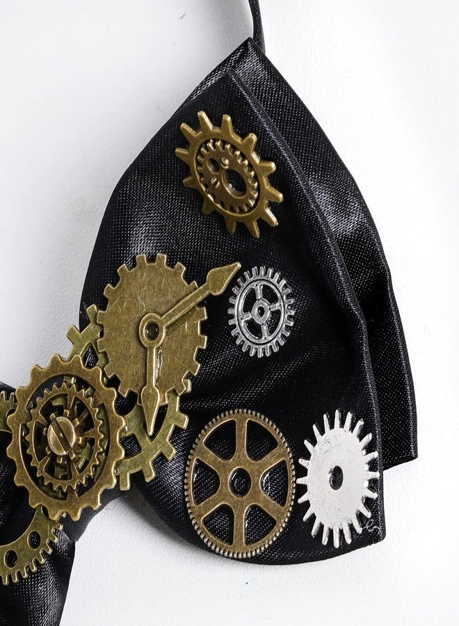 Fumwase ربطة عنق Fumwase Steampunk Gears بتصميم ريترو، ربطة عنق قوطية رجالية، ربطة عنق معدنية ثقيلة، ربطة عنق بانك، مثالية للهالوين، أزياء تنكرية، لعب الأدوار، إكسسوارات الأداء - Image 5