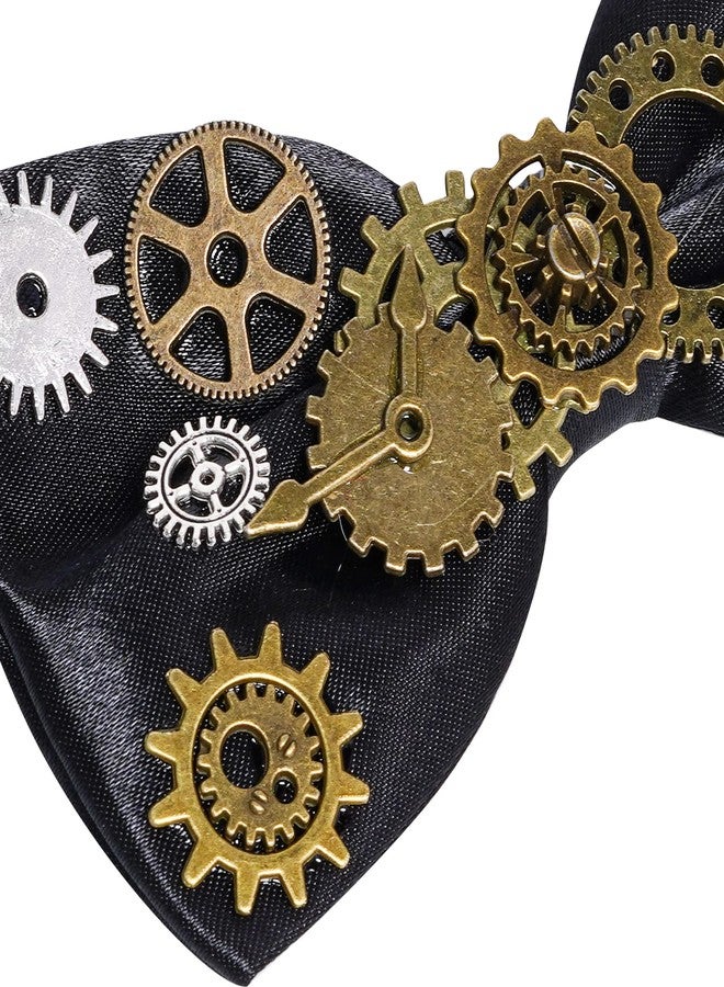 Fumwase ربطة عنق Fumwase Steampunk Gears بتصميم ريترو، ربطة عنق قوطية رجالية، ربطة عنق معدنية ثقيلة، ربطة عنق بانك، مثالية للهالوين، أزياء تنكرية، لعب الأدوار، إكسسوارات الأداء - Image 3