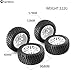 Chanmoo 110 RC Off Road Tires And Wheels 12mm Hex Rubber Short Course Truck Tyres With Foam Insert For 110 Scale Buggy Car ARRMA Traxxas Wltoys 144001 Losi HSP 94107 94170 94155 94177 4PCS Black - Image 4