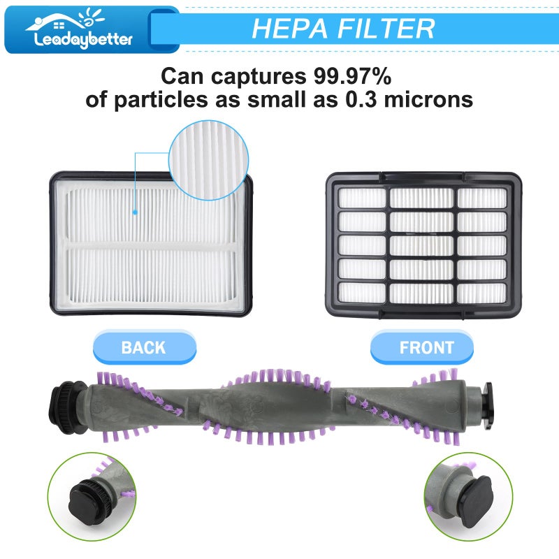 Leadaybetter Brush Roll Filter Replacement for Shark Navigator Lift Away NV350 NV351 NV352 NV356E S2 NV360 NV355 NV356 NV357 NV358 Vacuum Cleaner, with Belt and Wheels - Image 5