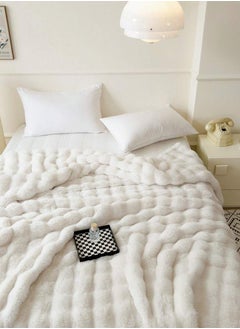 Generic Luxurious Air-Conditioning Nap Blanket – Ultra-Soft Faux Rabbit Fur & Lamb Fleece, Thickened & Cozy for All Seasons | Breathable, Lightweight, and Warm | Perfect for Bed, Sofa, Office, Travel & Pet-Friendly Homes  - Image 5
