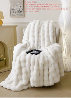 Generic Luxurious Air-Conditioning Nap Blanket – Ultra-Soft Faux Rabbit Fur & Lamb Fleece, Thickened & Cozy for All Seasons | Breathable, Lightweight, and Warm | Perfect for Bed, Sofa, Office, Travel & Pet-Friendly Homes  - Image 2
