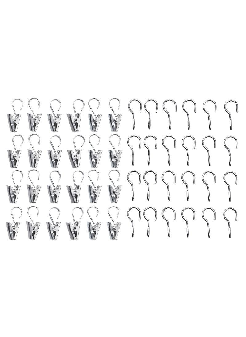Curtain Hooks With Clips 24-Pack For Versatile Curtain Hanging