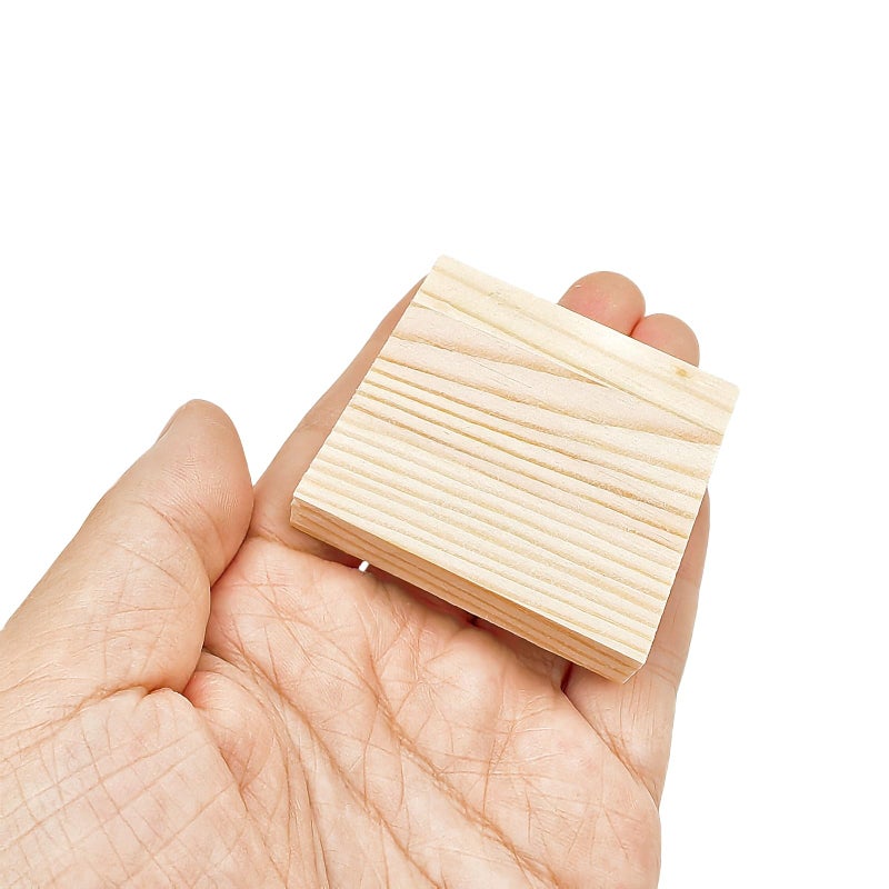 Anktily 12PCS Unfinished Wood Square Blocks for Crafts, 4x4x0.4in Blank Wooden Squares Pine Wood Boards for Wood Carving,DIY Wood Coasters,Painting & Burning - Image 4