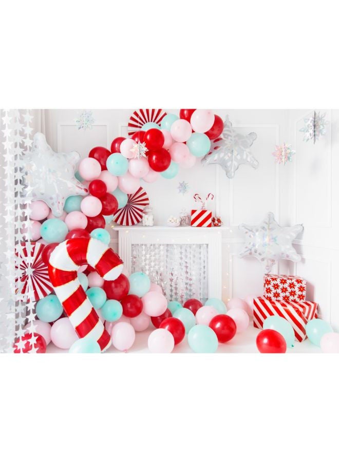 PartyDeco Foil balloon Candy cane, 50x82cm, red - Image 5