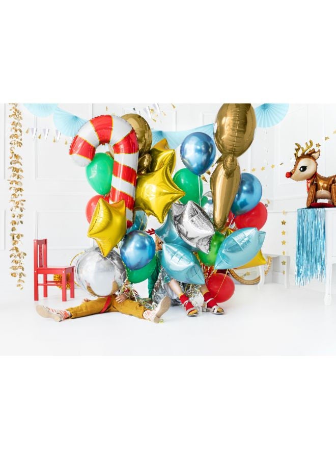 PartyDeco Foil balloon Candy cane, 50x82cm, red - Image 3