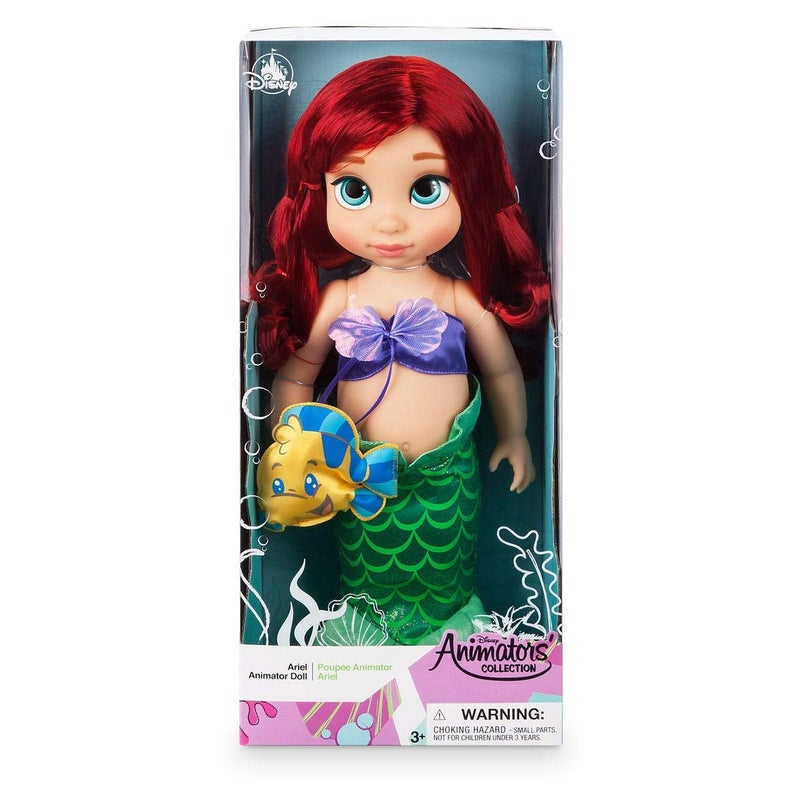 Disney Store Official Animators' Collection Ariel Doll, The Little Mermaid, 16 Inch Toy Figure, Detailed Plush Sculpting with Embroidered Features, Ideal Gift and Little Mermaid Fans - Image 4