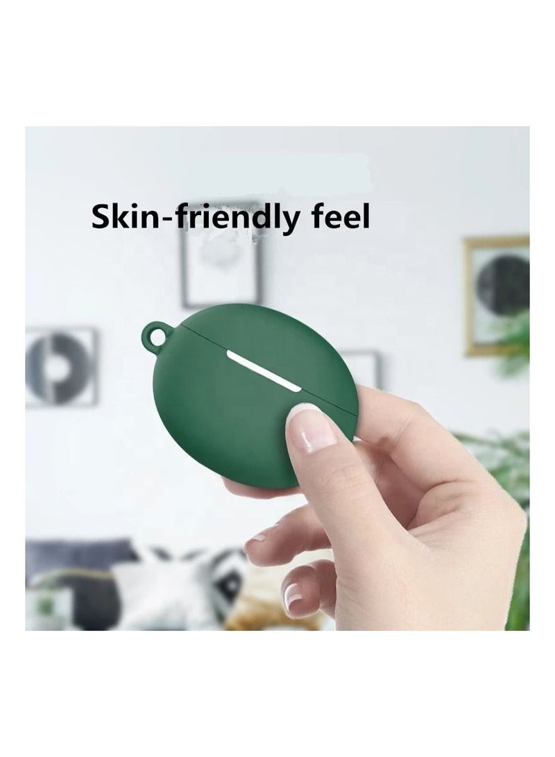 Silicone Case Cover for Huawei FreeBuds 4 with Carabiner and Charging Port Accessibility anti shock, full protection - Image 2