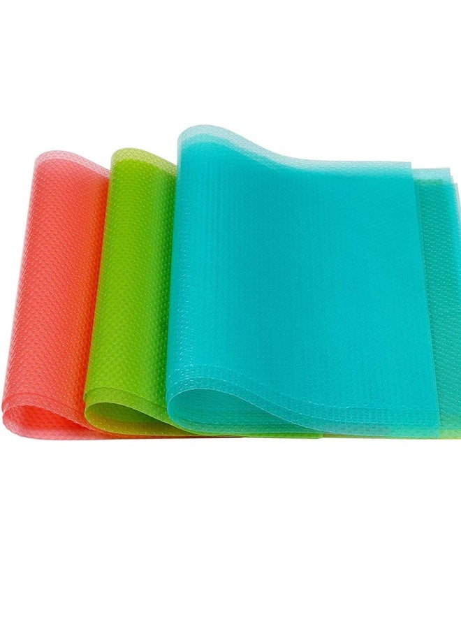 9 PCS Shelf Mats Refrigerator Liners Washable Refrigerator Pads Fridge Mats Drawer Placemats Home Kitchen Gadgets Accessories Organization for Top Freezer(3green+3pink+3blue) - Image 4