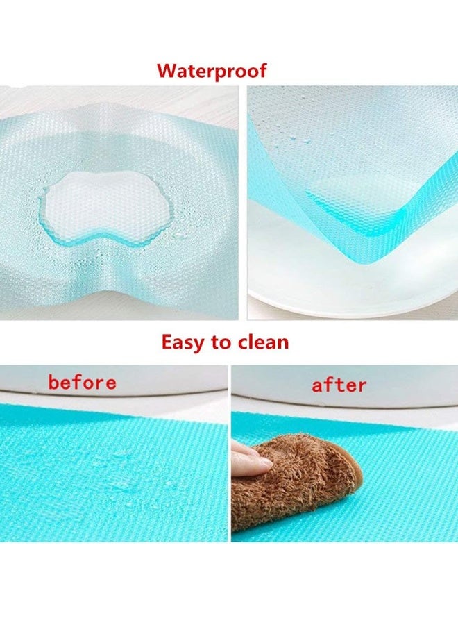 9 PCS Shelf Mats Refrigerator Liners Washable Refrigerator Pads Fridge Mats Drawer Placemats Home Kitchen Gadgets Accessories Organization for Top Freezer(3green+3pink+3blue) - Image 3