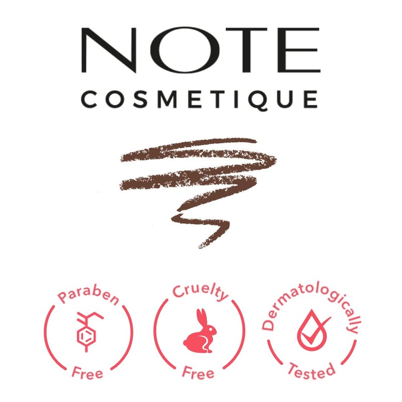 NOTE COSMETIQUE Natural Look Eyebrow 2 in 1 Eyebrow Pencil Eyebrow Spoolie Brush for a Natural Matte Finish Waterproof DoubleSided Wooden Eyebrow Pencil Light Brown - Image 2