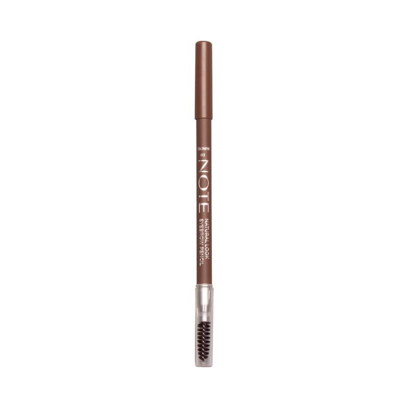 NOTE COSMETIQUE Natural Look Eyebrow 2 in 1 Eyebrow Pencil Eyebrow Spoolie Brush for a Natural Matte Finish Waterproof DoubleSided Wooden Eyebrow Pencil Light Brown - Image 3