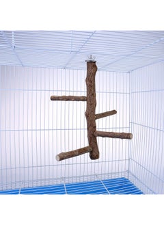 Mogoko Natural Wood Bird Perch Stand, Hanging Multi Branch Perch For Parrots, Parakeets Cockatiels, Conures, Macaws, Love Birds, Finches  - Image 3