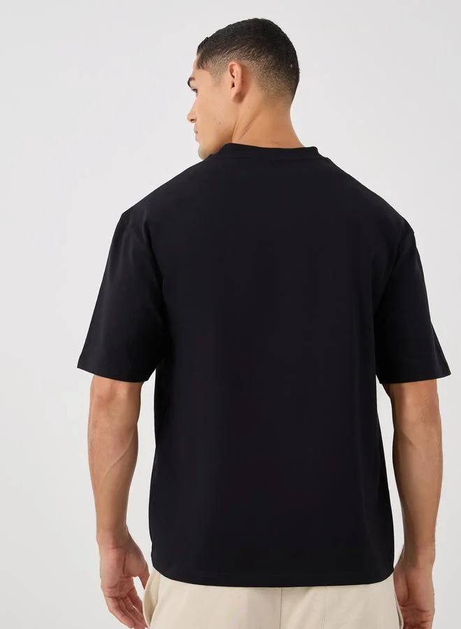 Styli Styli Slogan Print Oversized Crew Neck T-Shirt