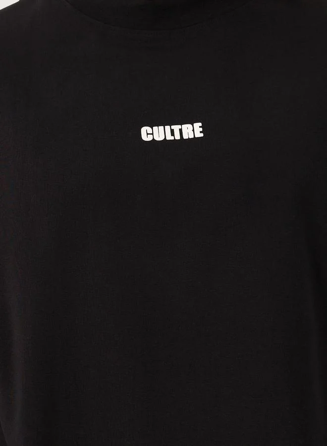 Styli Styli Slogan Print Oversized Crew Neck T-Shirt