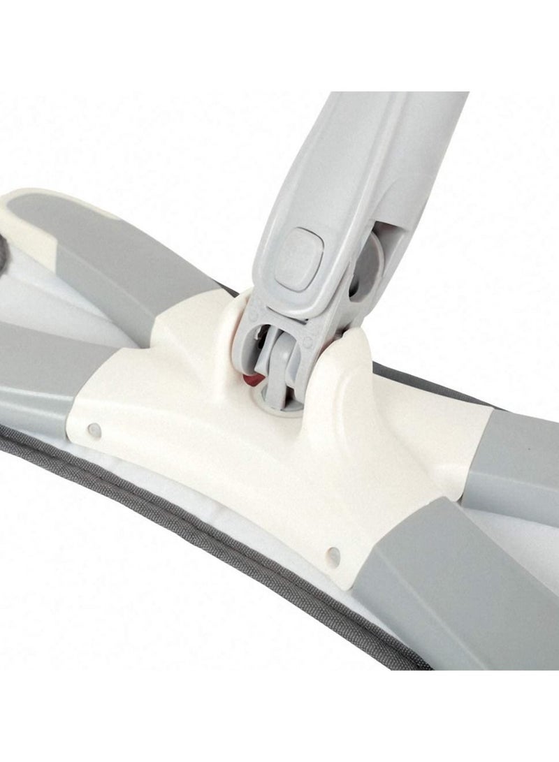 X-type Floor Clean Mop with 360 Rotating Head, Microfiber Floor Mop Hand-free wash Flat Mop Manual Extrusion Household Cleaning Tools with 6pack Replacement Mop Cloths - Image 2